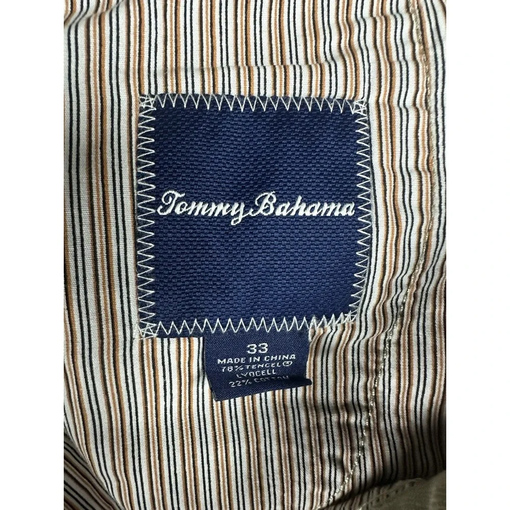 Tommy Bahama Paradise Nation Shorts Mens 33 Khaki Tan Tencel Cotton Flat Front
